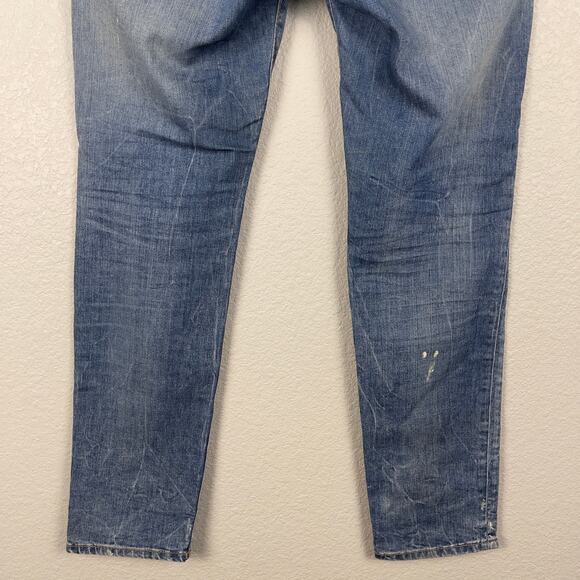 Dsquared2 Slim Straight Denim Jeans Blue Size IT 40 Distressed Streetwear Y2K - Picture 8 of 15